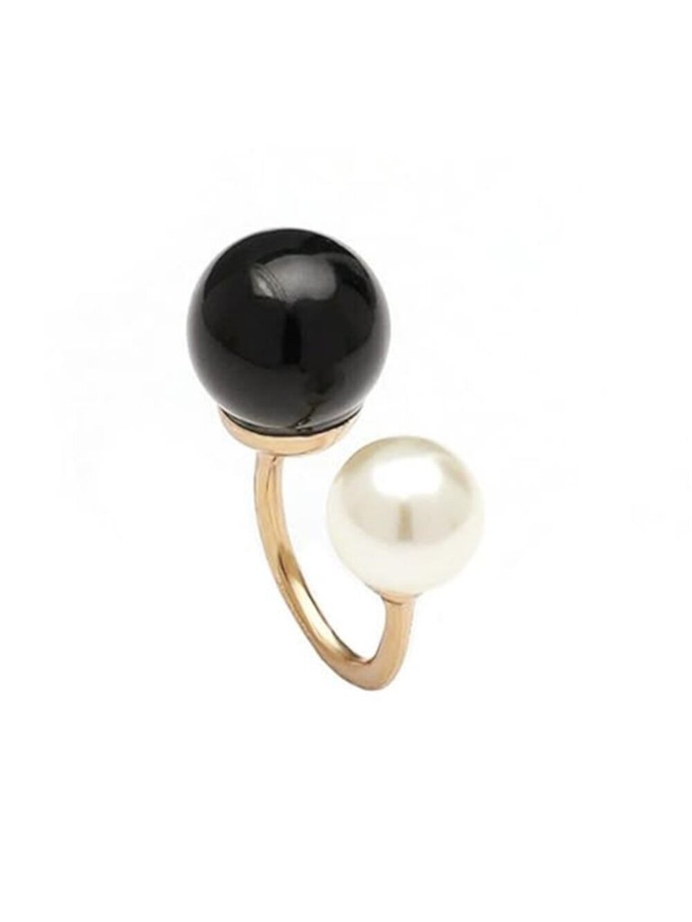 Gold Plated Pearl Statement Ring Adjustable